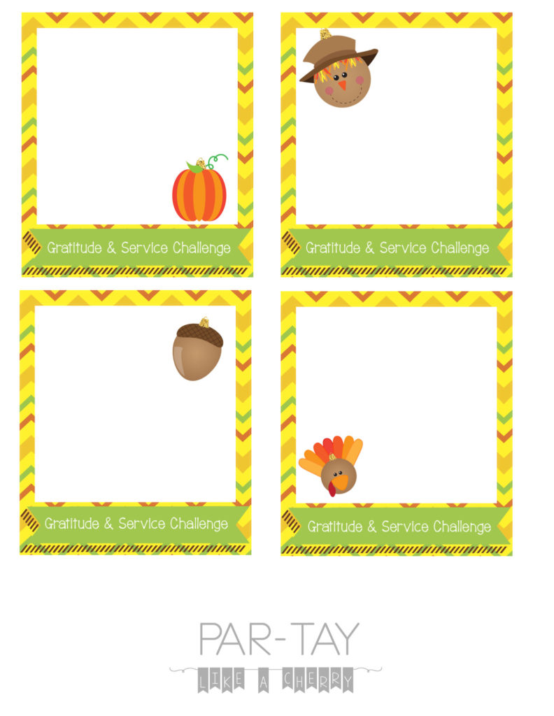 make your own gratitude and service challenge cards for your kids!