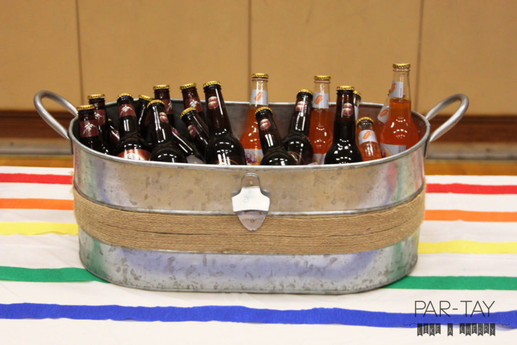 soda float bar idea and free printables great for LDS baptism