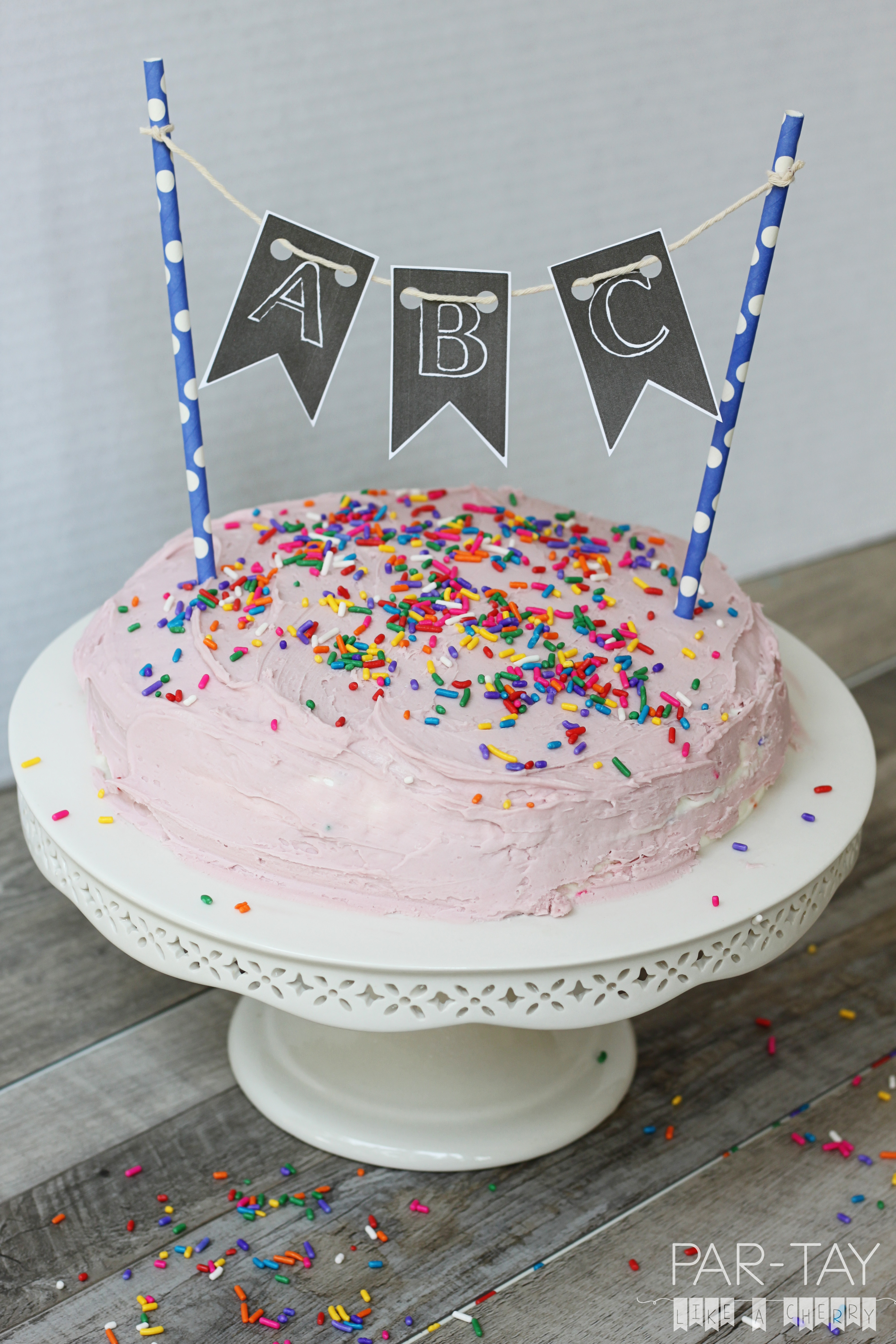 Back To School Cake Banner Party Like A Cherry