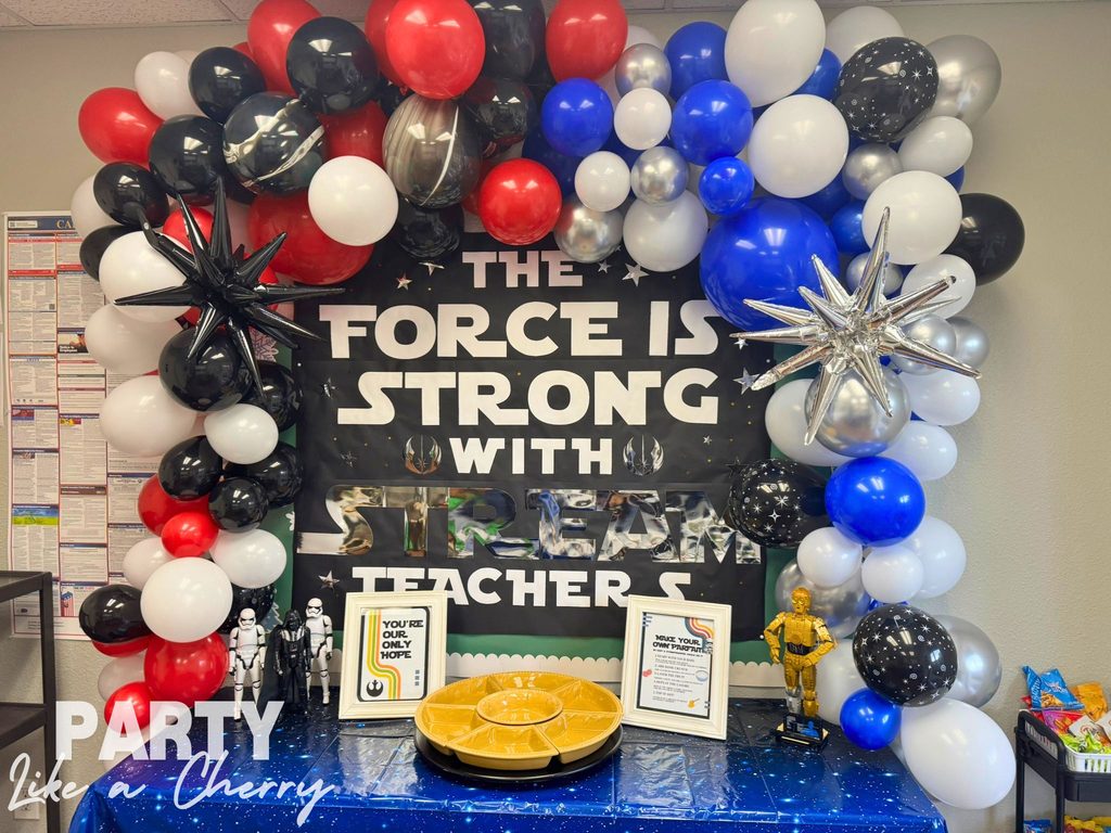 Star Wars Themed Teacher Appreciation Week Decoration Banner "The Force is Strong With Our Teachers"